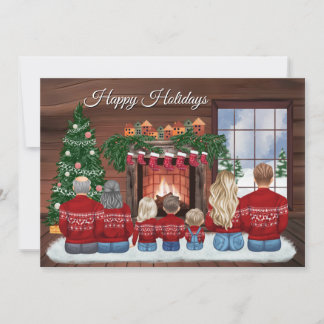 Customizable Christmas Family Portrait Invitation 招待状