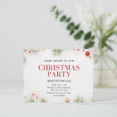 Customizable Christmas Party Postcard ポストカード (スタンド正面)