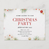 Customizable Christmas Party Postcard ポストカード (正面)