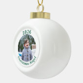 Customizable Christmas Photo Framed Ornament セラミックボールオーナメント (右)