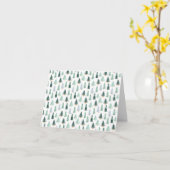 Customizable Christmas Tree Pattern Festive Card カード (黄色い花)