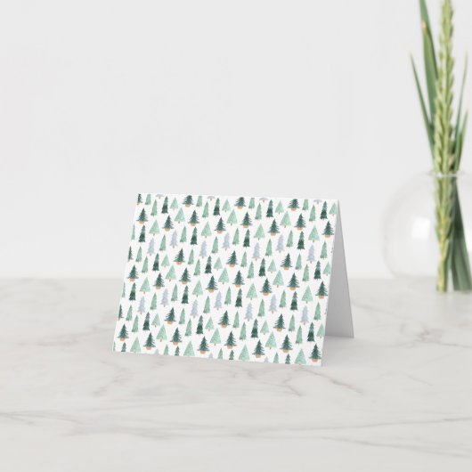 Customizable Christmas Tree Pattern Festive Card カード (正面)