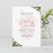 Customizable Christmas Wedding Invitation 招待状 (スタンド正面)