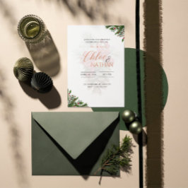 Customizable Christmas Wedding Invitation 招待状
