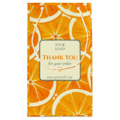 Customizable Citrus Businessありがとうございました スモールペーパーバッグ (裏面)