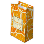 Customizable Citrus Businessありがとうございました スモールペーパーバッグ (裏面アングル)