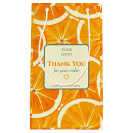 Customizable Citrus Businessありがとうございました スモールペーパーバッグ