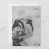 Customizable Classic Black Calligraphy Wedding  招待状 (裏面)