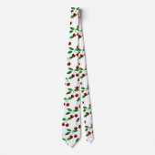 Customizable Classic Cherry Fruit and Leaf Tie ネクタイ (正面)