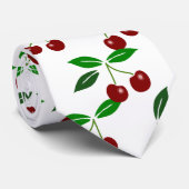 Customizable Classic Cherry Fruit and Leaf Tie ネクタイ (ロール)