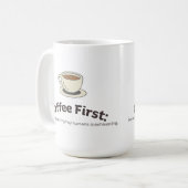 Customizable Coffee First Mug for Teachers コーヒーマグカップ (正面左)