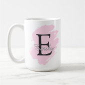 Customizable Coffee Mug with Monogram & Name コーヒーマグカップ (左)
