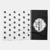 Customizable coffee shop logo for business Black キッチンタオル (横)