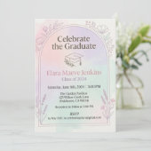 Customizable College Graduation Announcement Card 招待状 (スタンド正面)