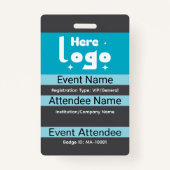 Customizable conference and expo badge template バッジ (正面)