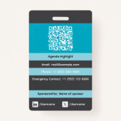 Customizable conference and expo badge template バッジ (裏面)