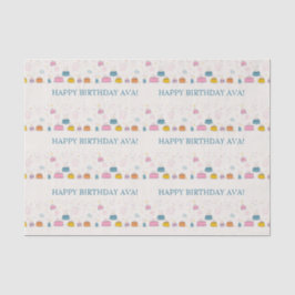Customizable Confetti & Cake Birthday  薄葉紙