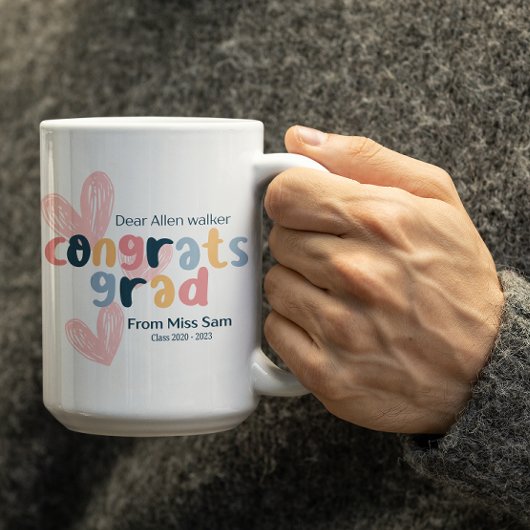 Customizable Congrats on Graduation  コーヒーマグカップ