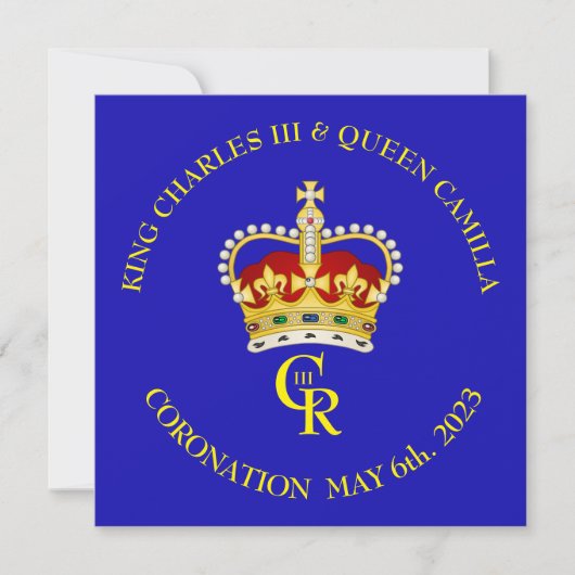 Customizable Coronation Celebration Invitation  招待状 (正面)