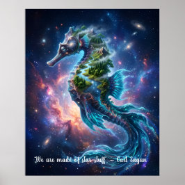 Customizable Cosmic Seahorse ポスター