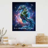 Customizable Cosmic Seahorse ポスター (キッチン)
