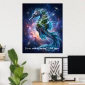 Customizable Cosmic Seahorse ポスター (ホームオフィス)