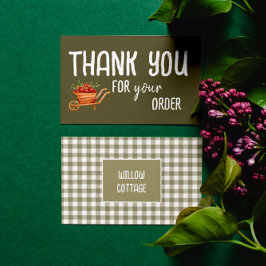 Customizable Cottage Jam and Preserves Thank You 名刺