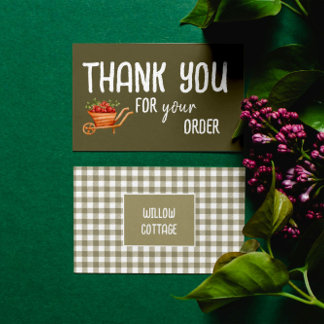 Customizable Cottage Jam and Preserves Thank You 名刺