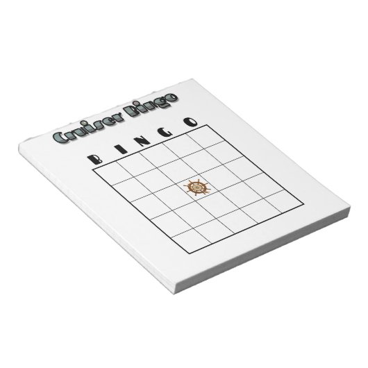 Customizable Cruise Bingo Board ノートパッド (アングル)