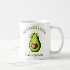 Customizable Cute Avocado Hand-drawn Original Art コーヒーマグカップ