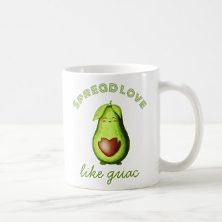 Customizable Cute Avocado Hand-drawn Original Art コーヒーマグカップ