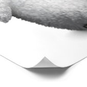 Customizable Cute Baby Penguin Dj with Headphones ポスター (角)