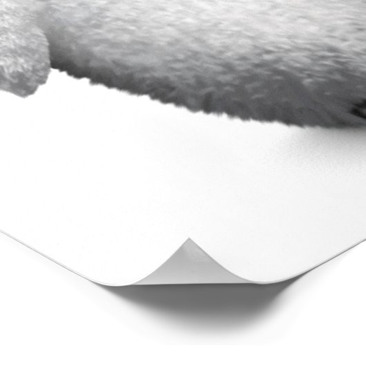 Customizable Cute Baby Penguin Dj with Headphones ポスター (角)