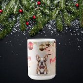 Customizable Cute Bulldog Puppy Christmas コーヒーマグカップ