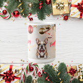 Customizable Cute Bulldog Puppy Christmas コーヒーマグカップ