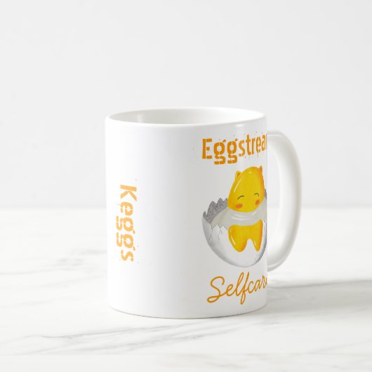 Customizable Cute Egg Hand-drawn Original Art  コーヒーマグカップ (正面右)