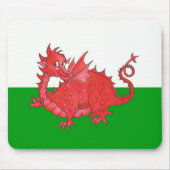 Customizable Cute Welsh Red Dragon Mousepad マウスパッド (正面)