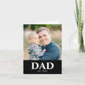 Customizable Dad Established Photo Fathers Day カード (正面)