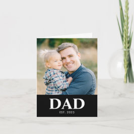 Customizable Dad Established Photo Fathers Day カード