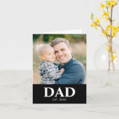 Customizable Dad Established Photo Fathers Day カード (黄色い花)