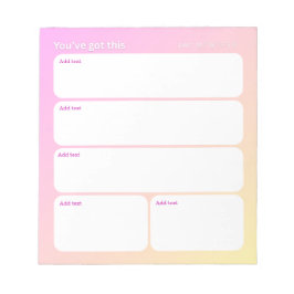 Customizable Daily Planning Notepad ノートパッド