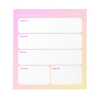 Customizable Daily Planning Notepad ノートパッド