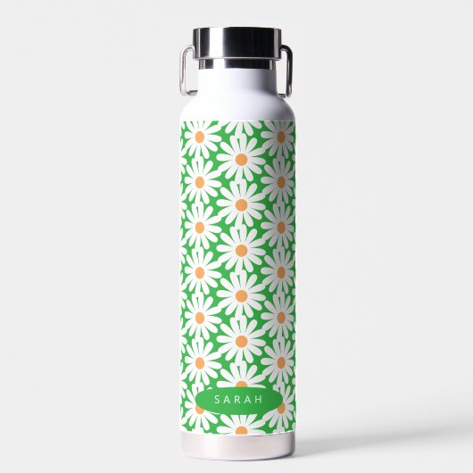 Customizable Daisy Pattern Insulated Water Bottle  ウォーターボトル (正面)