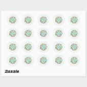 Customizable Daisy Wreath Easter Sticker ラウンドシール (シート)
