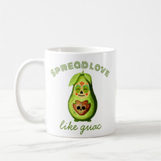Customizable Dia de los Muertos Avocado Character コーヒーマグカップ