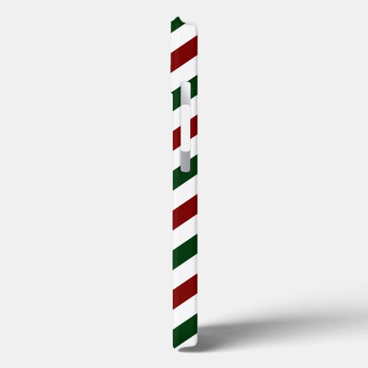 Customizable Diagonal Christmas Stripes iPhone Case-Mate iPhoneケース (裏面 / 左)