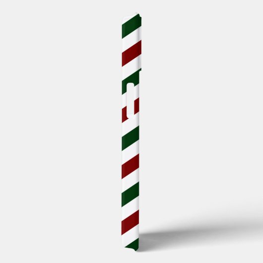 Customizable Diagonal Christmas Stripes iPhone Case-Mate iPhoneケース (裏面 / 右)