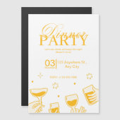 Customizable Dinner Party Invitation Card マグネット招待状 (正面/裏面)