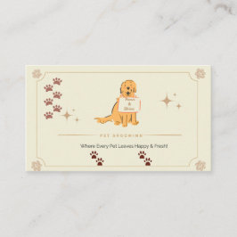 Customizable Dog & Cat Groomer Contact Card | Edit 名刺