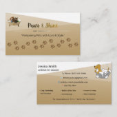 Customizable Dog & Cat Groomer Contact Card | Edit 名刺 (正面/裏面)
